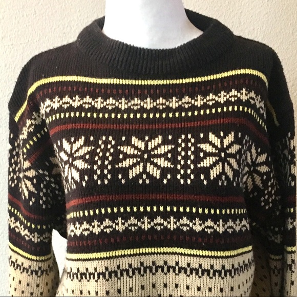 SILTON Winter Patterned Thick SWEATER Pullover TOP - Picture 2 of 5